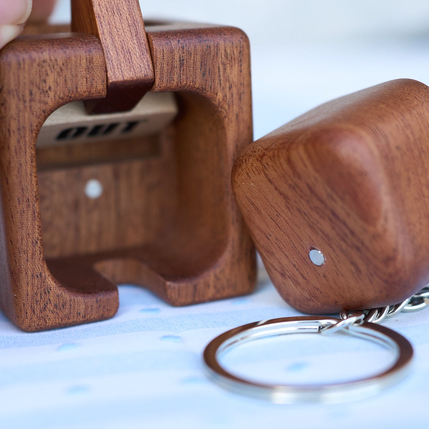 Home Tag, Solid Wood Keychain & Base - Longgoods