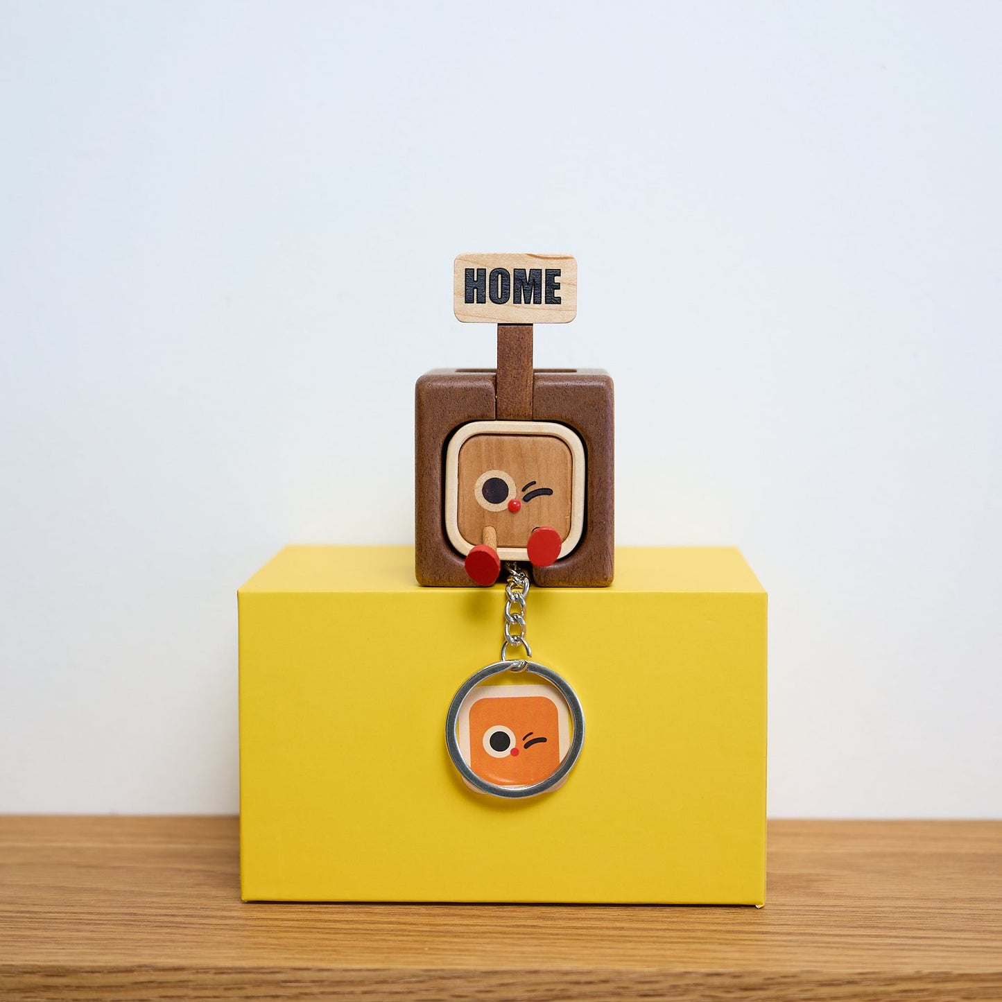 Home Tag, Solid Wood Keychain & Base - Longgoods