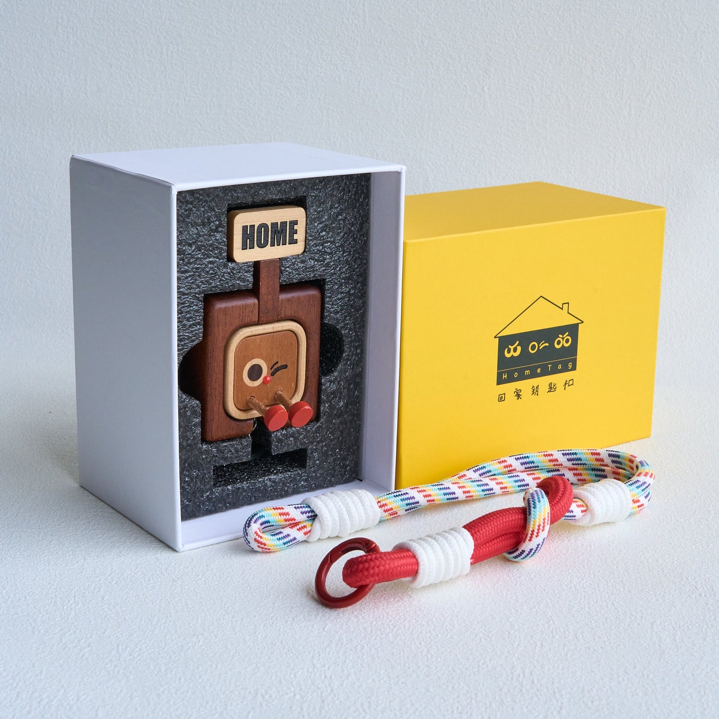 Home Tag, Solid Wood Keychain & Base - Longgoods